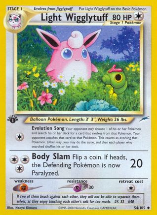 Light Wigglytuff 054/105 - 1st Edition Neo Destiny - Uncommon
