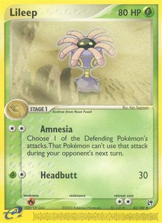 Lileep 043/100 Sandstorm - Uncommon