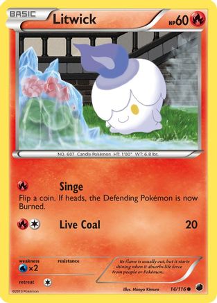 Litwick 014 - Reverse Holofoil Plasma Freeze - Common