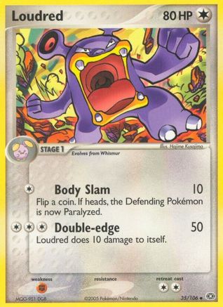 Loudred 035 - Reverse Holofoil Emerald - Uncommon