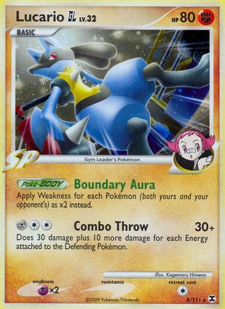 Lucario GL 008 - Reverse Holofoil Rising Rivals - Holo Rare