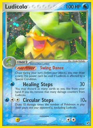 Ludicolo 010/107 - Reverse Holofoil Deoxys - Holo Rare