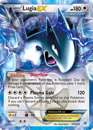 Lugia EX (Team Plasma) 108 - Holofoil Plasma Storm - Ultra Rare