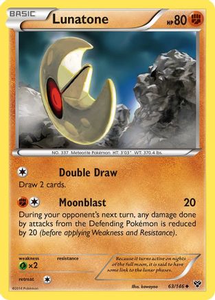 Lunatone 063 XY Base Set - Uncommon