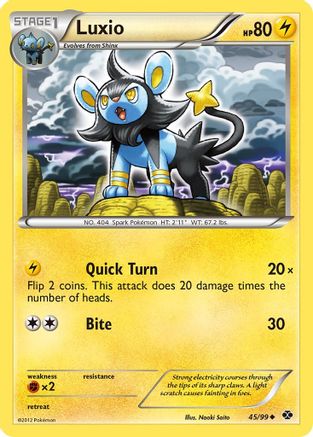 Luxio (45) (45) 045 - Reverse Holofoil Next Destinies - Uncommon