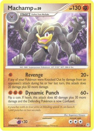 Machamp 031 - Reverse Holofoil Diamond and Pearl - Rare