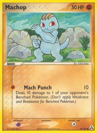 Machop 057/92 - Reverse Holofoil Legend Maker - Common