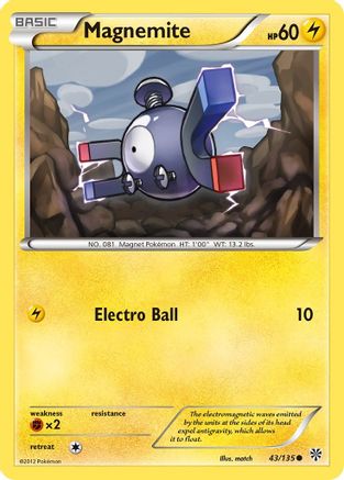 Magnemite (43) (43) 043 - Reverse Holofoil Plasma Storm - Common