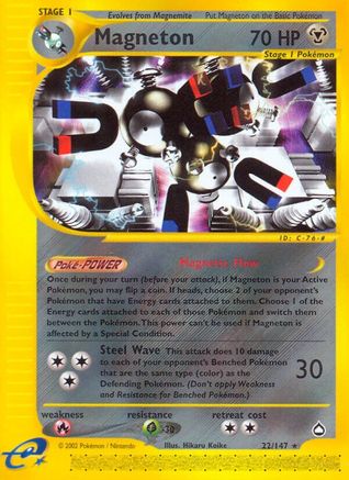 Magneton 022 - Reverse Holofoil Aquapolis - Rare