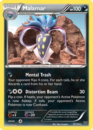 Malamar (76) (76) 076 - Reverse Holofoil XY Base Set - Rare