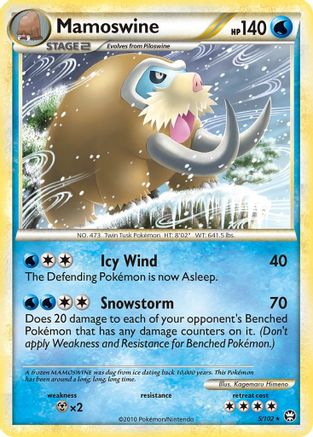 Mamoswine 005/102 - Holofoil Triumphant - Holo Rare