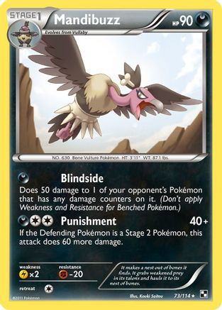 Mandibuzz 073 - Reverse Holofoil Black and White - Rare