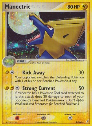 Manectric 008/100 - Reverse Holofoil Crystal Guardians - Holo Rare