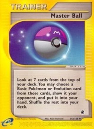 Master Ball 143/165 - Reverse Holofoil Expedition - Uncommon