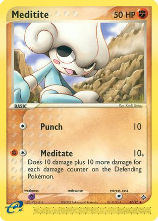 Meditite 037 - Reverse Holofoil Dragon - Uncommon