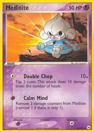 Meditite 065/101 - Reverse Holofoil Hidden Legends - Common