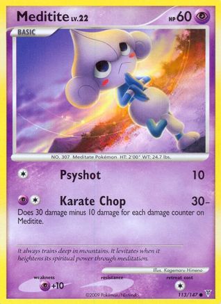 Meditite 113 - Reverse Holofoil Supreme Victors - Common