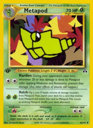 Metapod 042/75 - 1st Edition Neo Discovery - Uncommon