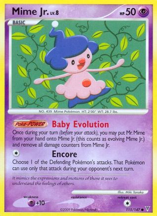 Mime Jr. 115 - Reverse Holofoil Supreme Victors - Common