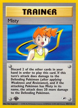 Misty (102) (102) 102/132 - 1st Edition Gym Heroes - Rare