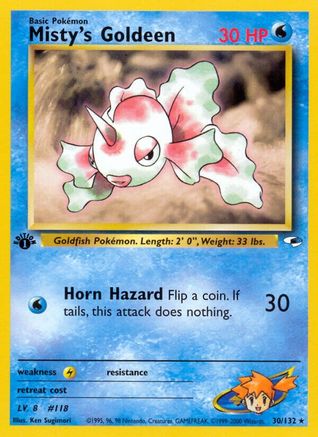 Misty's Goldeen (30) (30) 030/132 - 1st Edition Gym Heroes - Rare