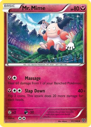 Mr. Mime 091/146 - Reverse Holofoil XY Base Set - Uncommon