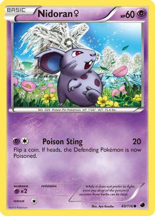Nidoran F 040/116 Plasma Freeze - Common