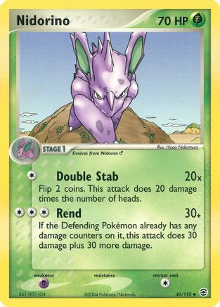 Nidorino 041 - Reverse Holofoil FireRed & LeafGreen - Uncommon