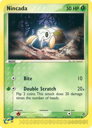 Nincada 067/97 - Reverse Holofoil Dragon - Common