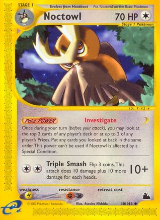 Noctowl 040 - Reverse Holofoil Skyridge - Uncommon