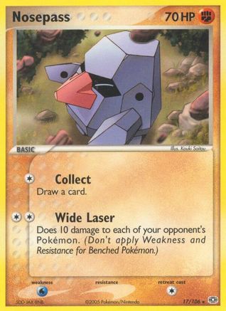 Nosepass 017 - Reverse Holofoil Emerald - Rare