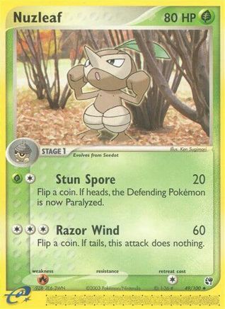 Nuzleaf 049/100 - Reverse Holofoil Sandstorm - Uncommon
