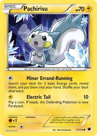 Pachirisu 037/116 - Reverse Holofoil Plasma Freeze - Common