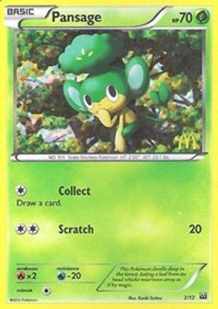 Pansage 002/12 - Holofoil McDonalds Promos 2012 - Promo