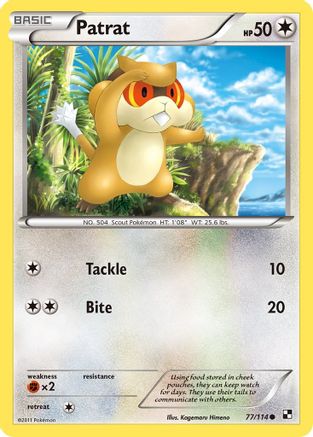 Patrat (77) (77) 077 - Reverse Holofoil Black and White - Common