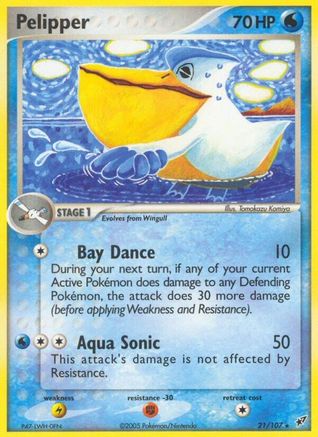 Pelipper 021 - Reverse Holofoil Deoxys - Rare