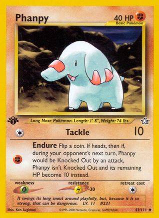 Phanpy 043/111 - 1st Edition Neo Genesis - Uncommon