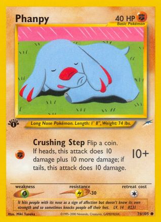 Phanpy 076/105 - 1st Edition Neo Destiny - Common
