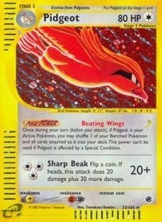 Pidgeot (23) (23) 023 - Reverse Holofoil Expedition - Holo Rare