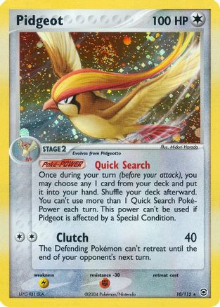 Pidgeot 010/112 - Reverse Holofoil FireRed & LeafGreen - Holo Rare