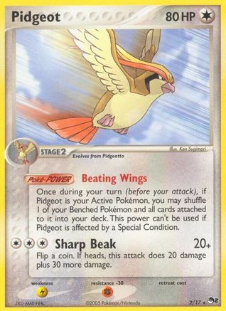 Pidgeot 002/017 - Holofoil POP Series 2 - Rare
