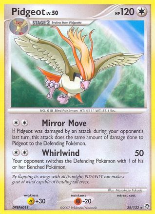 Pidgeot 035 - Reverse Holofoil Secret Wonders - Rare