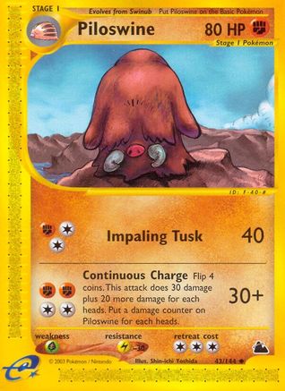 Piloswine (43) (43) 043 Skyridge - Uncommon