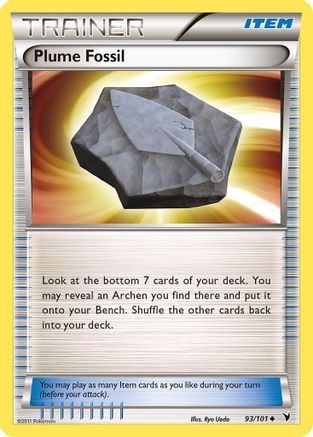 Plume Fossil 093 - Reverse Holofoil Noble Victories - Uncommon