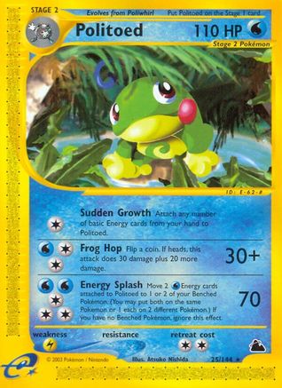 Politoed (25) (25) 025 - Reverse Holofoil Skyridge - Rare