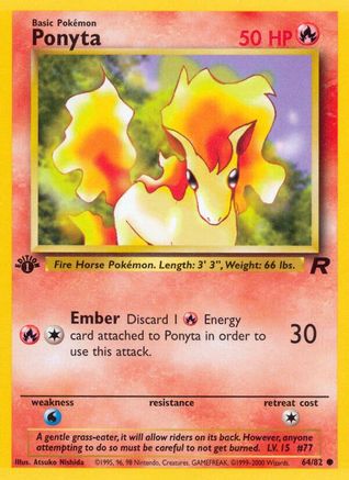 Ponyta 064/82 - 1st Edition Team Rocket - Common