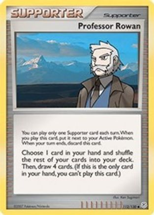 Professor Rowan 112 - Reverse Holofoil Diamond and Pearl - Uncommon