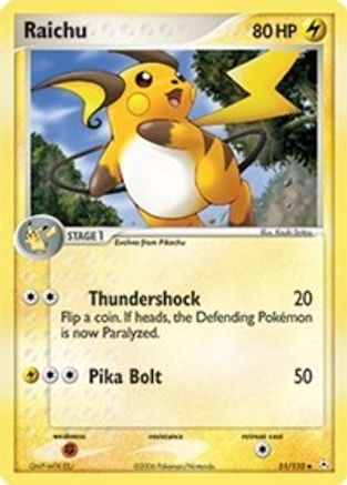 Raichu 051 - Reverse Holofoil Holon Phantoms - Uncommon