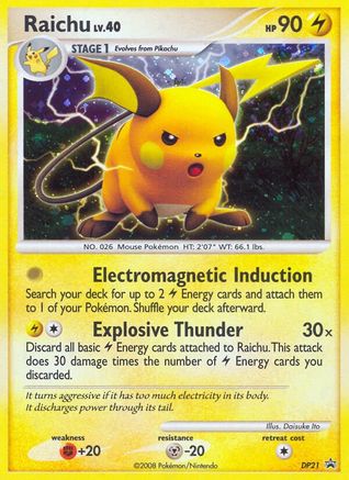 Raichu DP21 - Holofoil Diamond and Pearl Promos - Promo