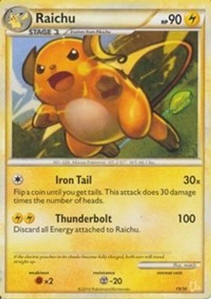 Raichu (#19 Non (#19 Non-Holo) 019 HGSS Trainer Kit Gyarados & Raichu - Common
